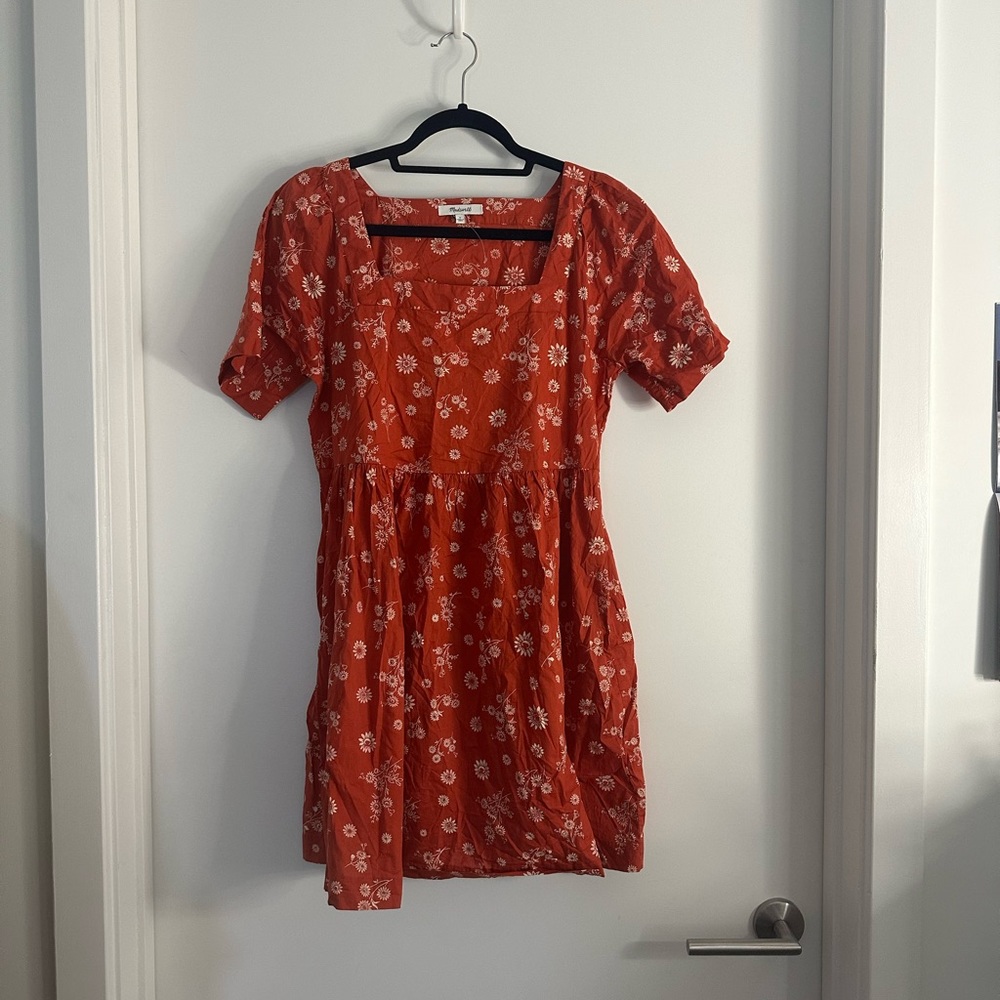 Madewell Allie mini dress, square neck,  Medium